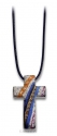 Productafbeelding Ketting kruis speksteen blauw