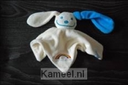 Productafbeelding Knuffeldoekje blauw God zorgt voor jou (regenboog)