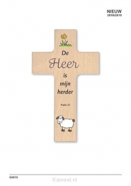 Productafbeelding Houten kruisje de Heer is mijn Herder