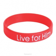 Productafbeelding Armband live for Him rood