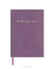 Productafbeelding Soft Felt PU Journal Purple Faith Hope L